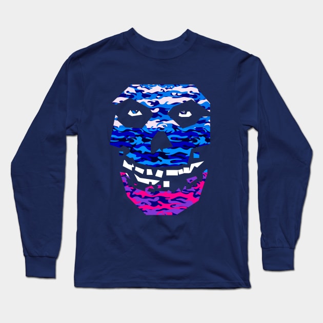 crimson ghost camo pattern Long Sleeve T-Shirt by BAJAJU